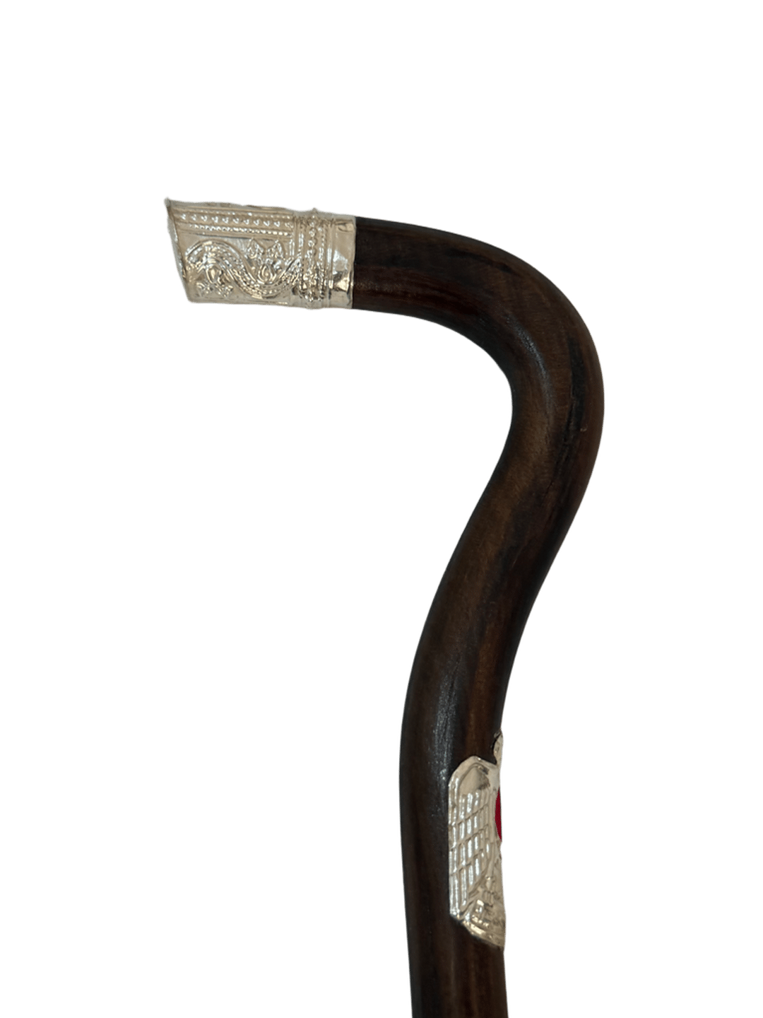 Olive Wood Cane with Silver - 4