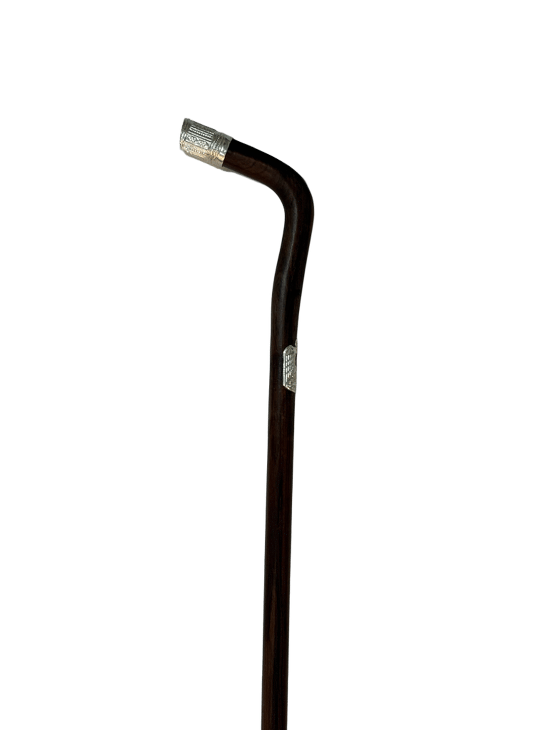 Atam Wood Cane with Silver – Brown Color - 1
