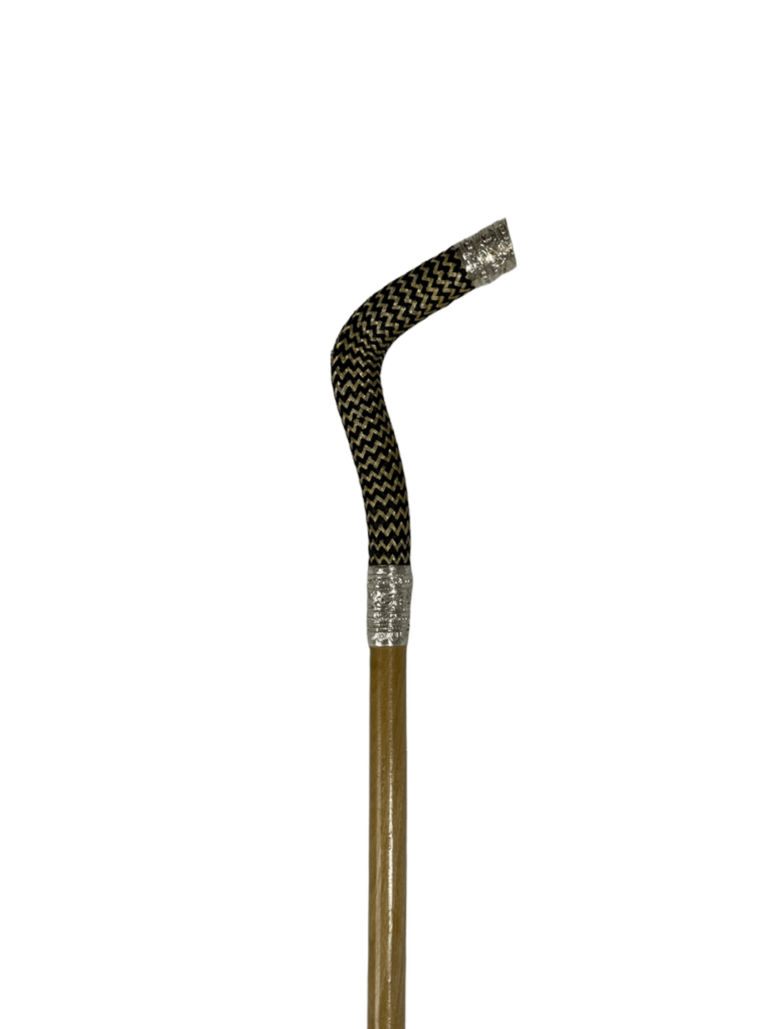 Atam Wood Cane with Silver and Zari-Wrapped Handle - 2