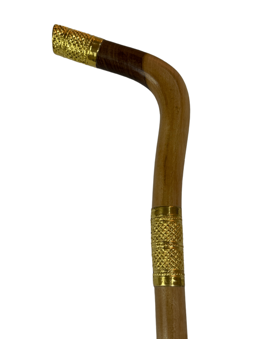 Atam Wood Cane with Gold-Finished Silver - 4