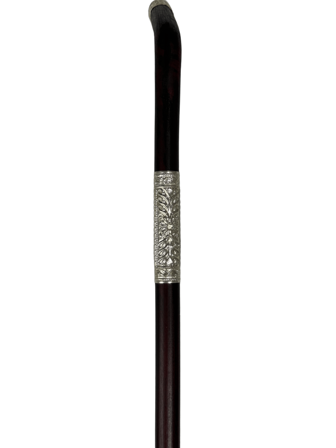 Atam Wood Cane with Silver – Burgundy Color - 3