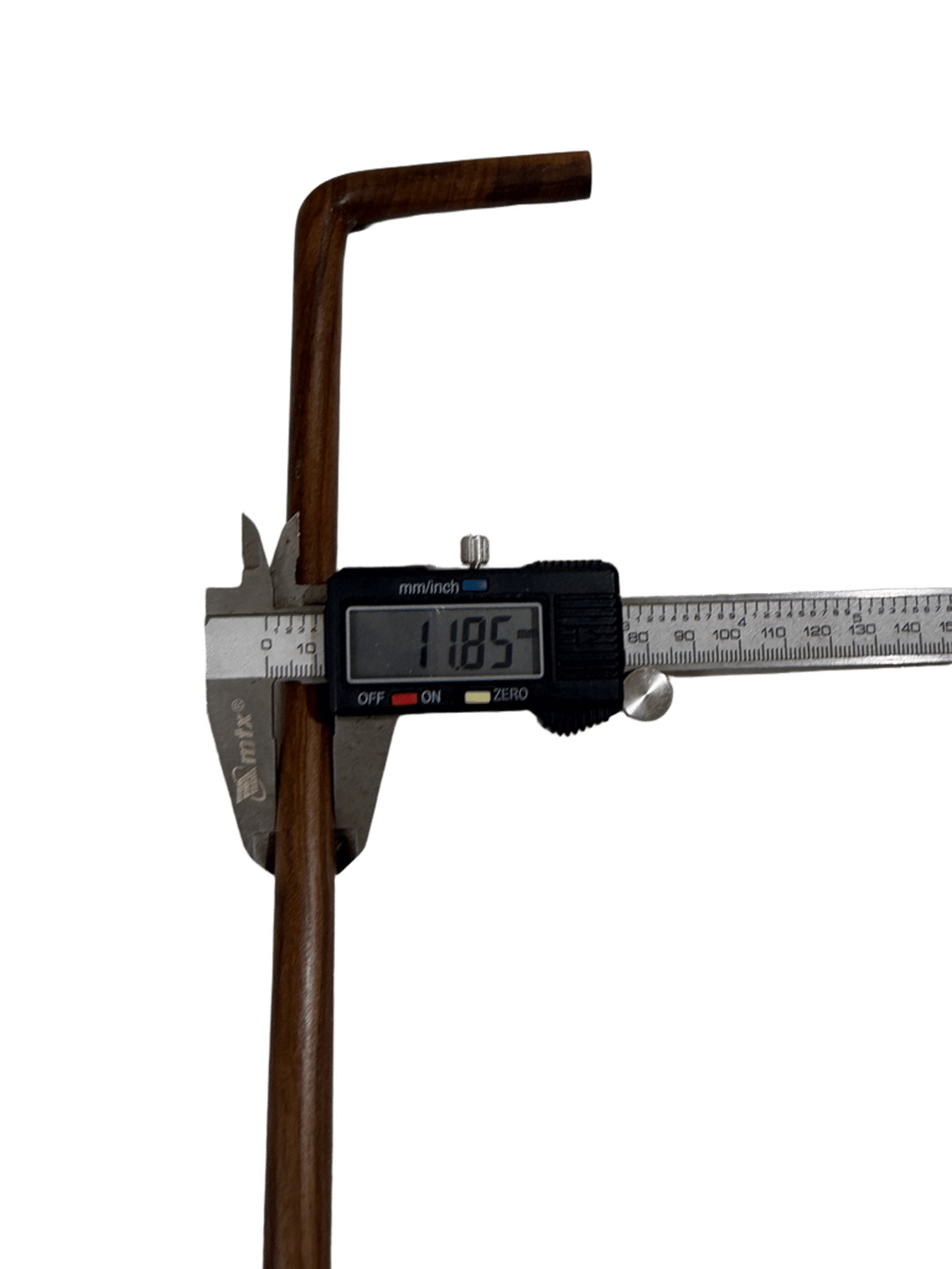 Brown Atam Wood Cane with Ruler-Style Handle - 4