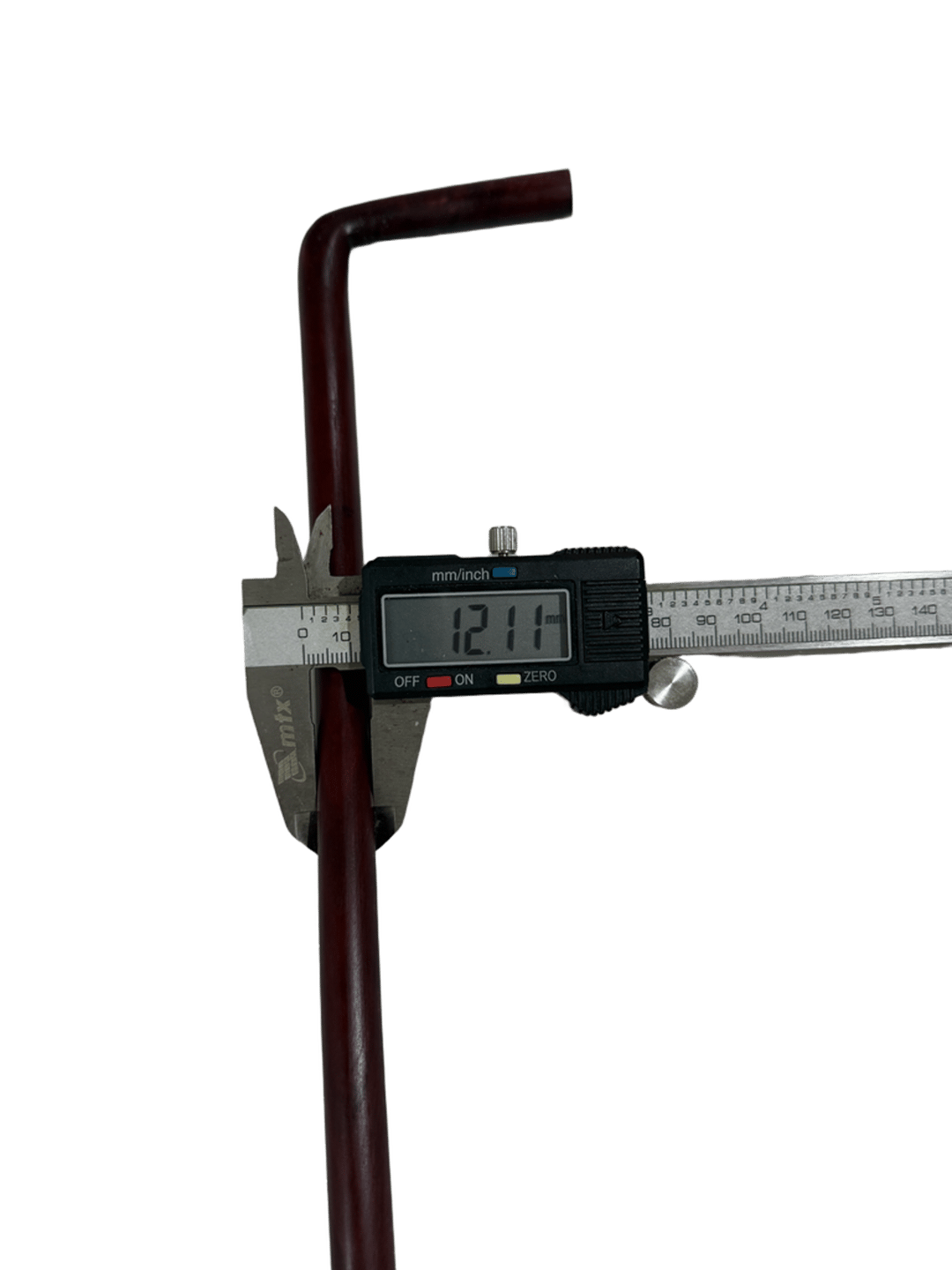 Burgundy Atam Wood Cane with Ruler-Style Handle - 4