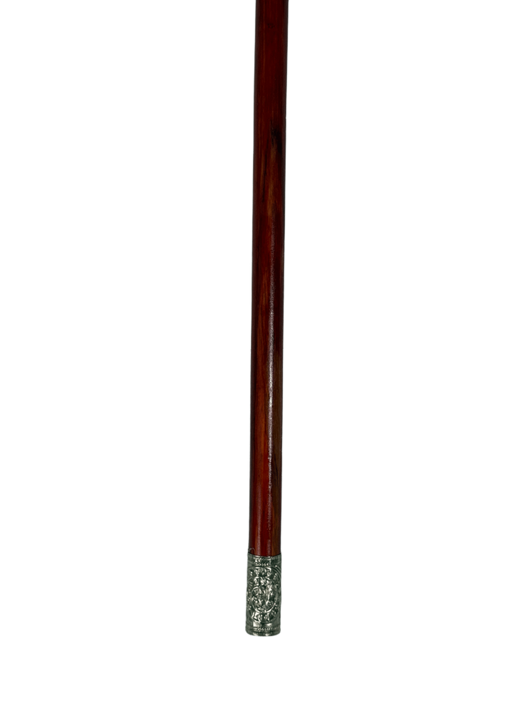 Atam Wood Cane – Red Finish with Nail Pattern - 4
