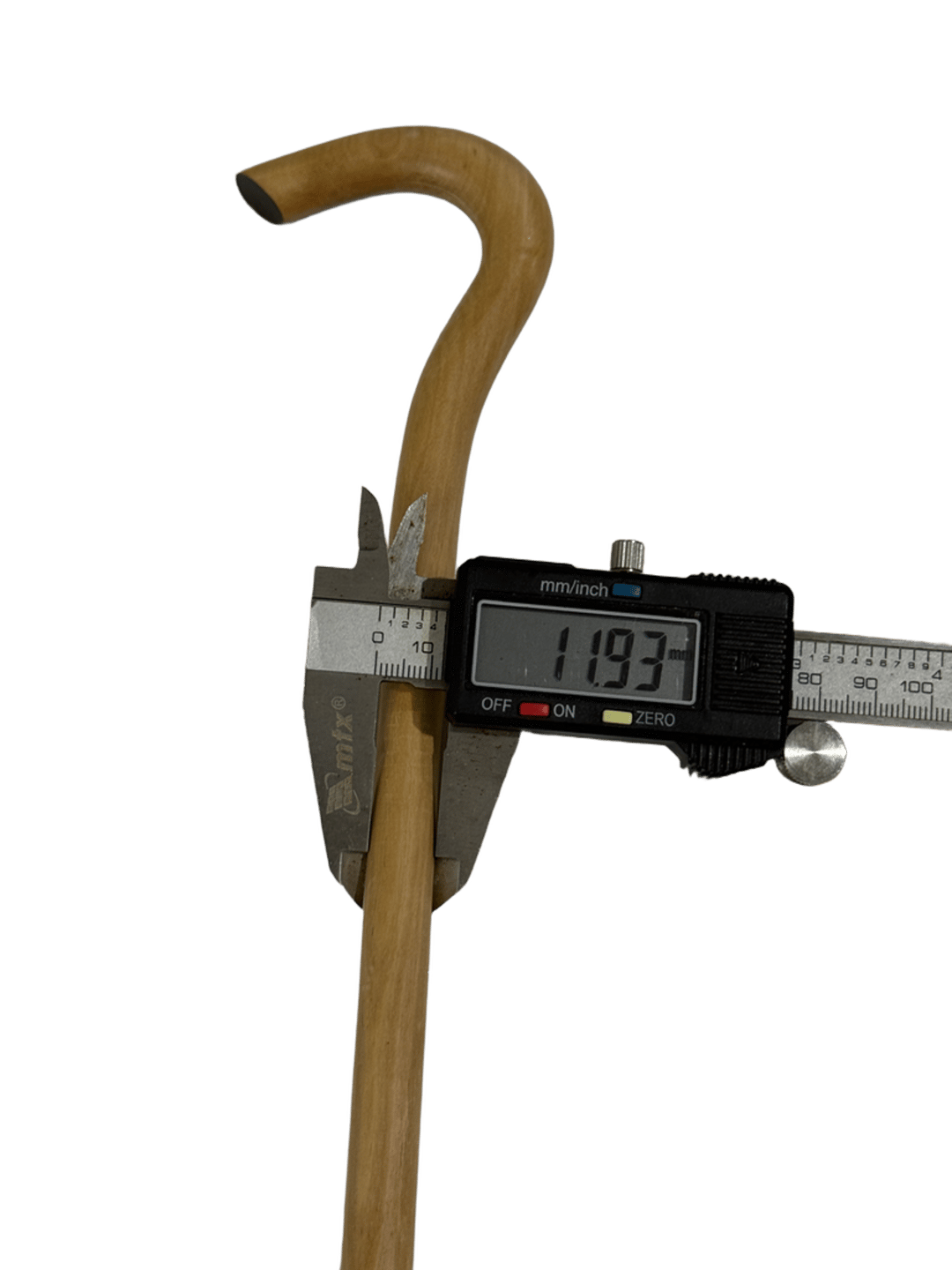 Plain Carved Olive Wood Cane – Natural Color (F1) - 4