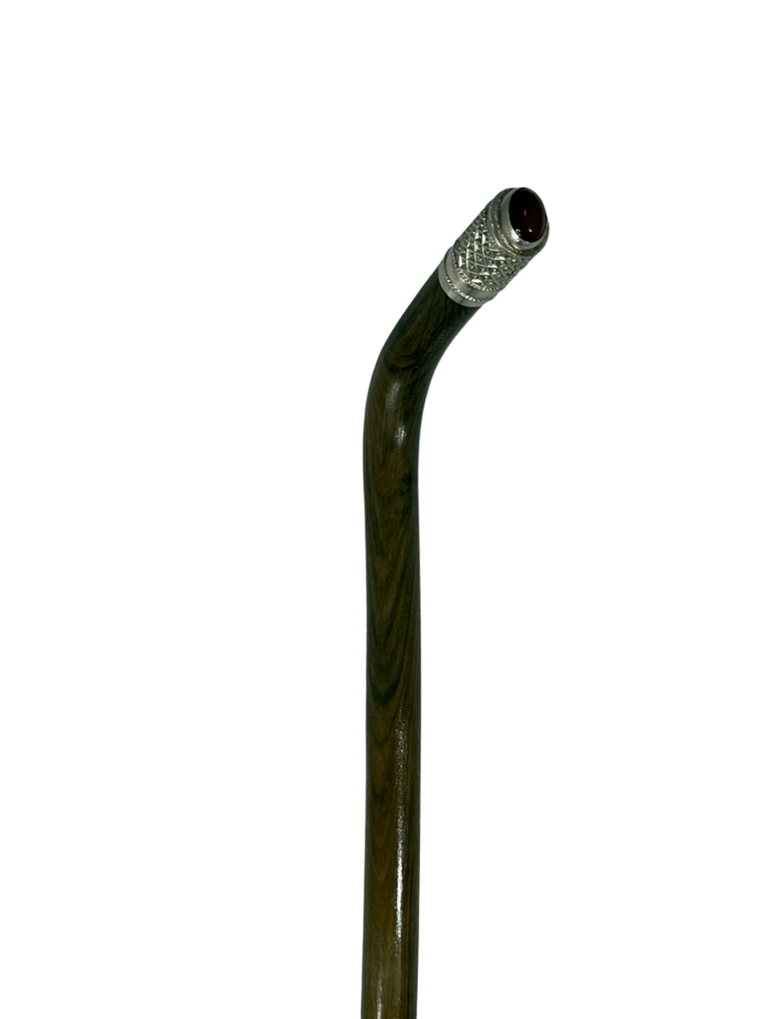 Atam Wood Cane in Natural Color with Silver and Agate - 1