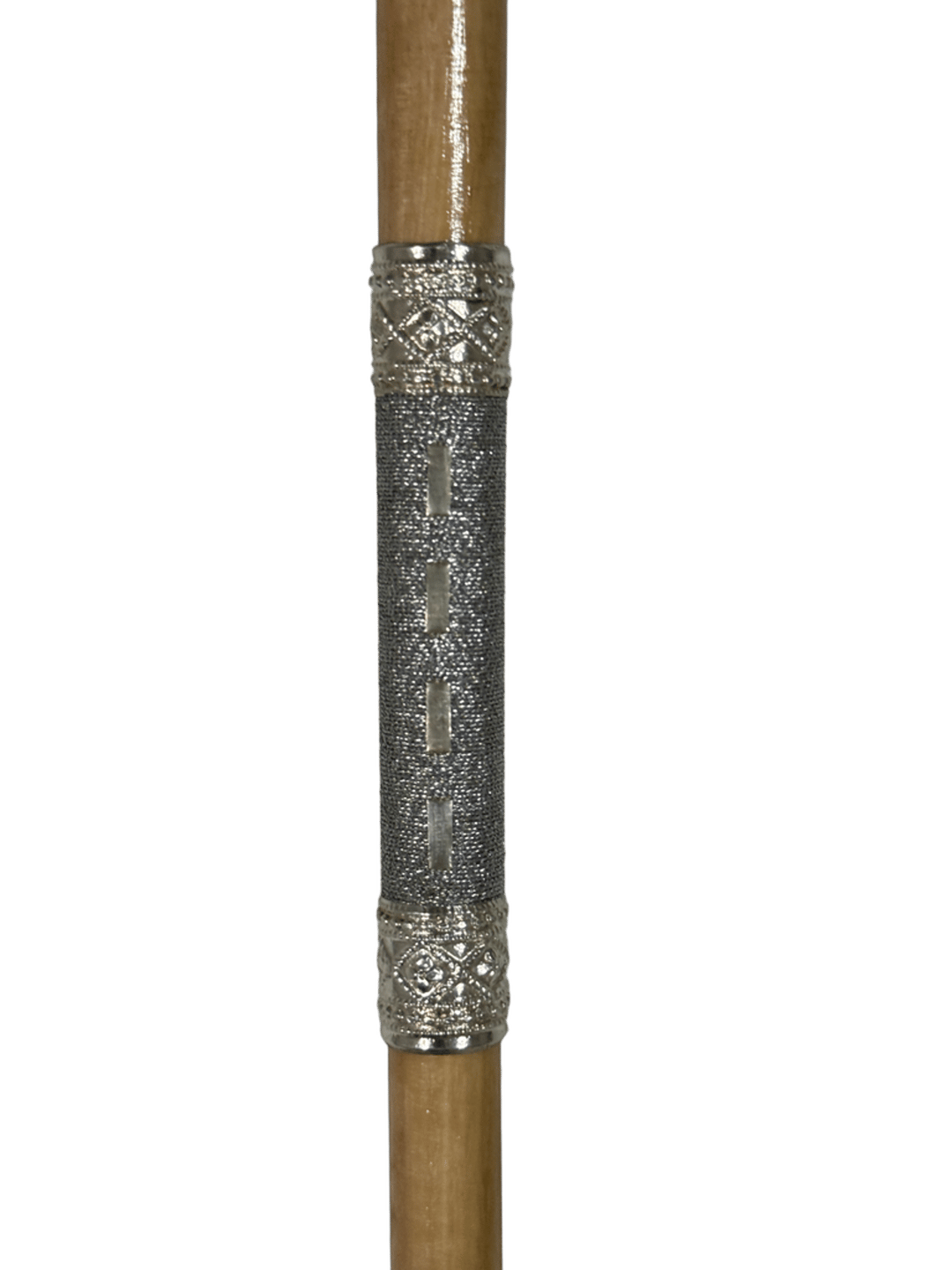 عصا عتم طبيعية بالفضة وخيوط الزري - 3