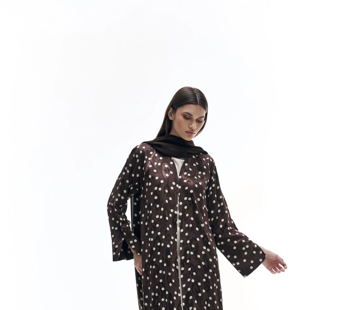 Polka dots brown with white - 6