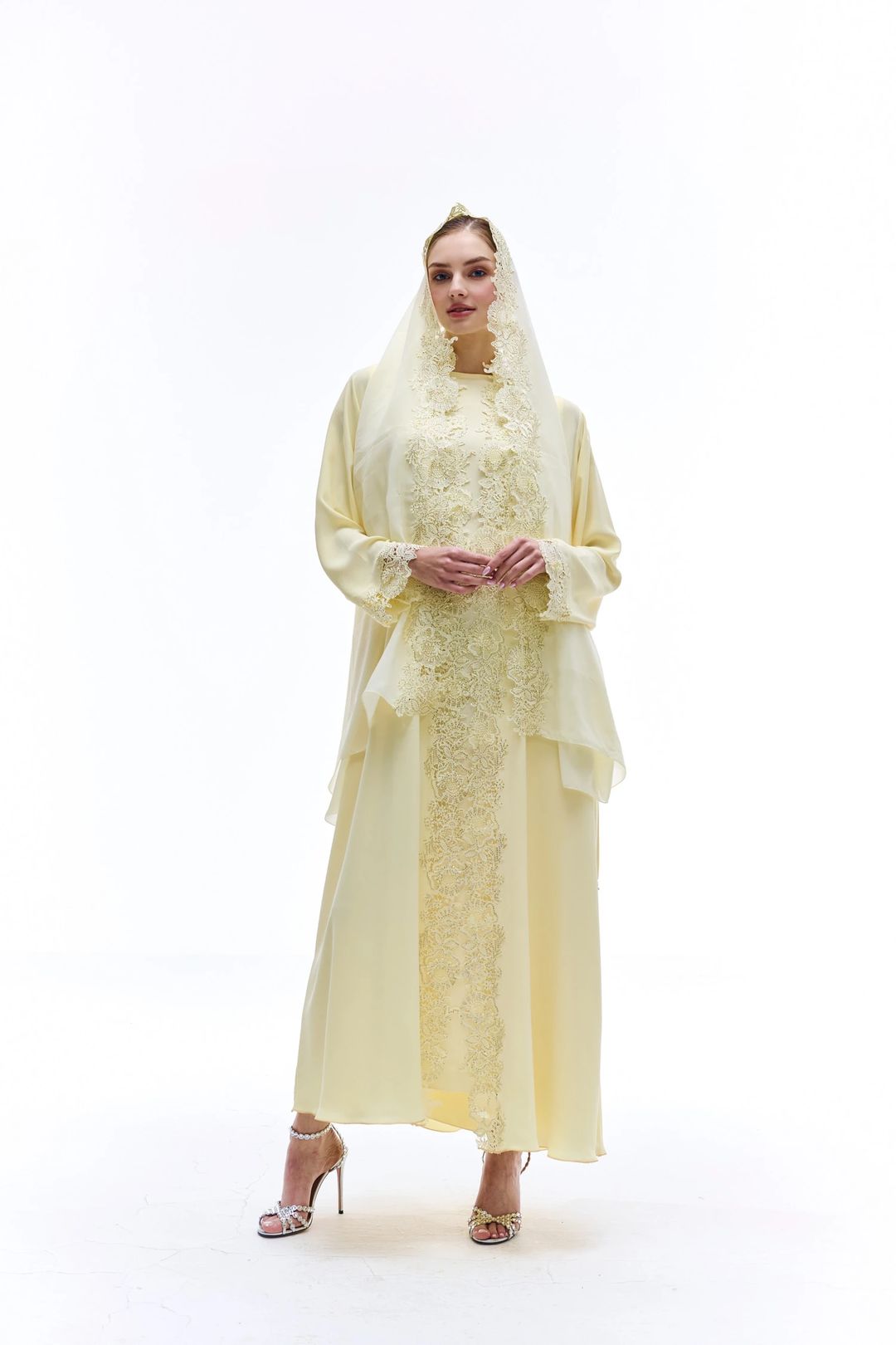 Butter yellowing abaya - 1