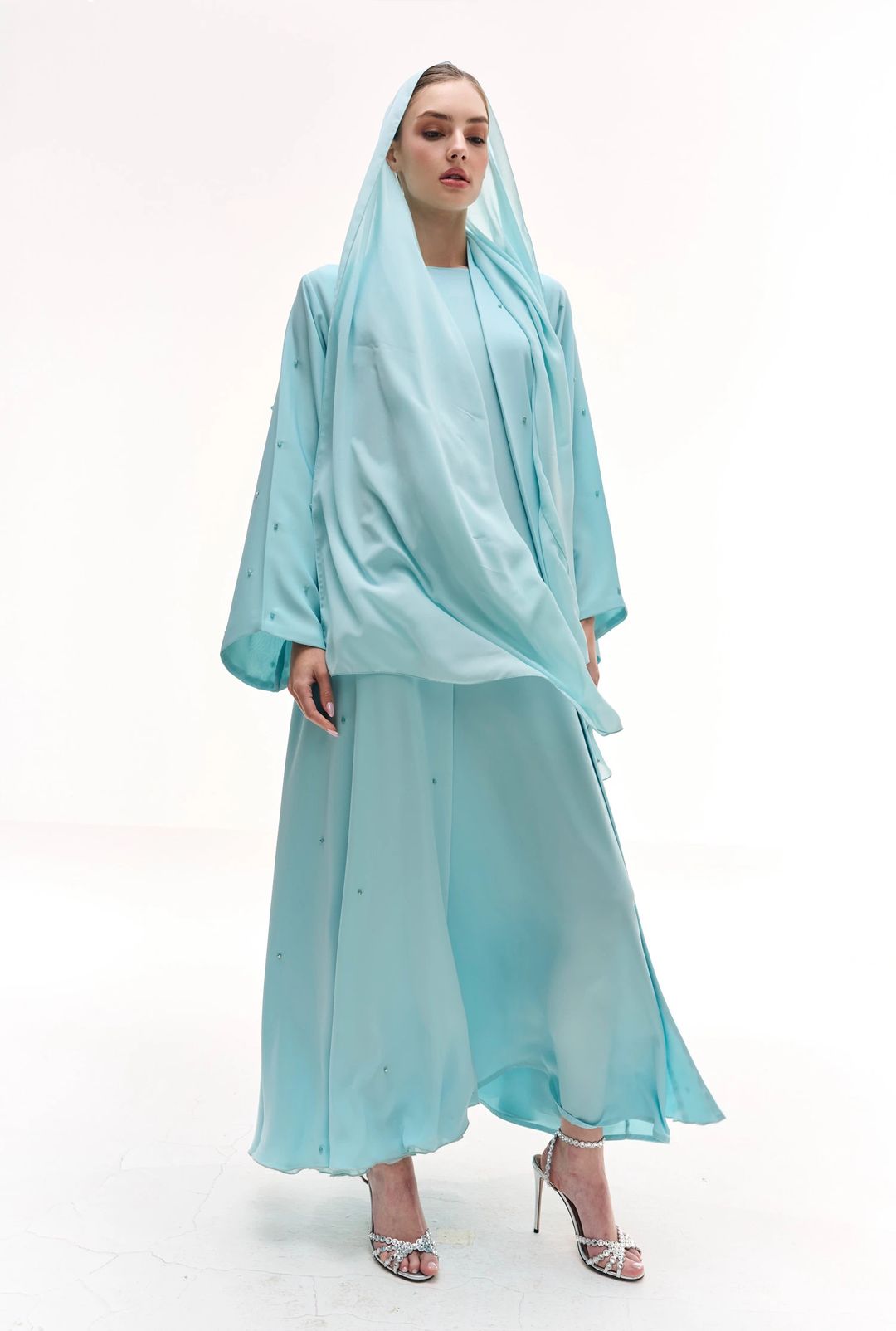Skyy baby blue abaya - 2
