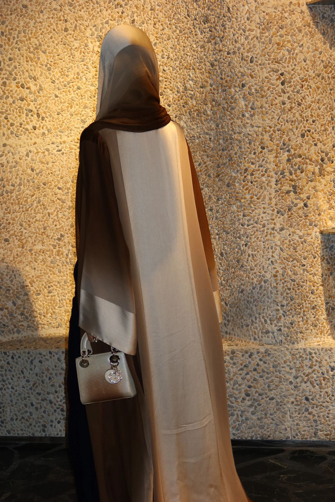 Gold brown ombreh abayas - 3