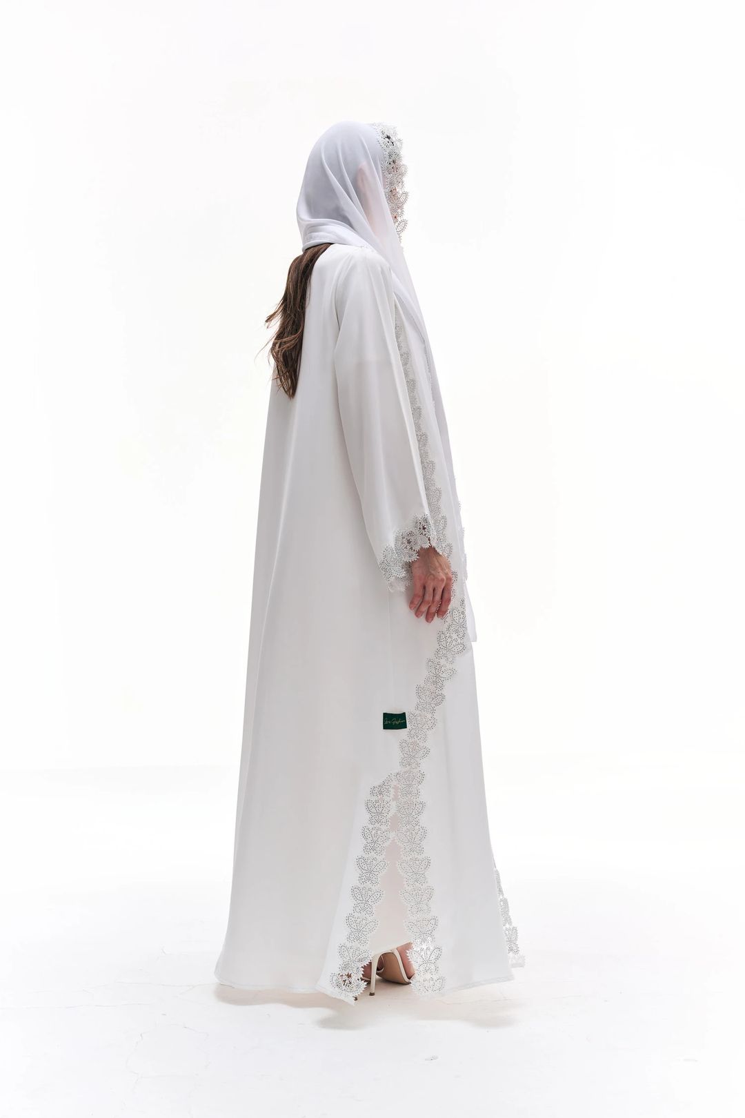 Butterfly white abaya - 4
