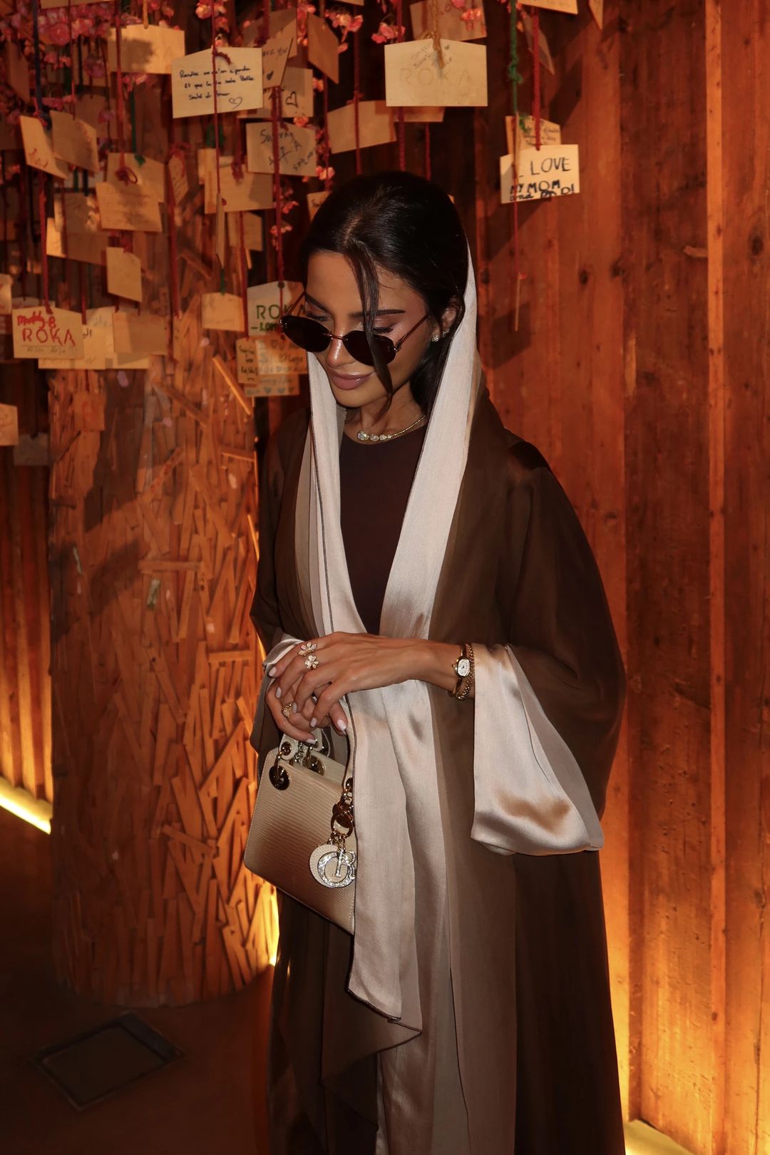 Gold brown ombreh abayas - 1