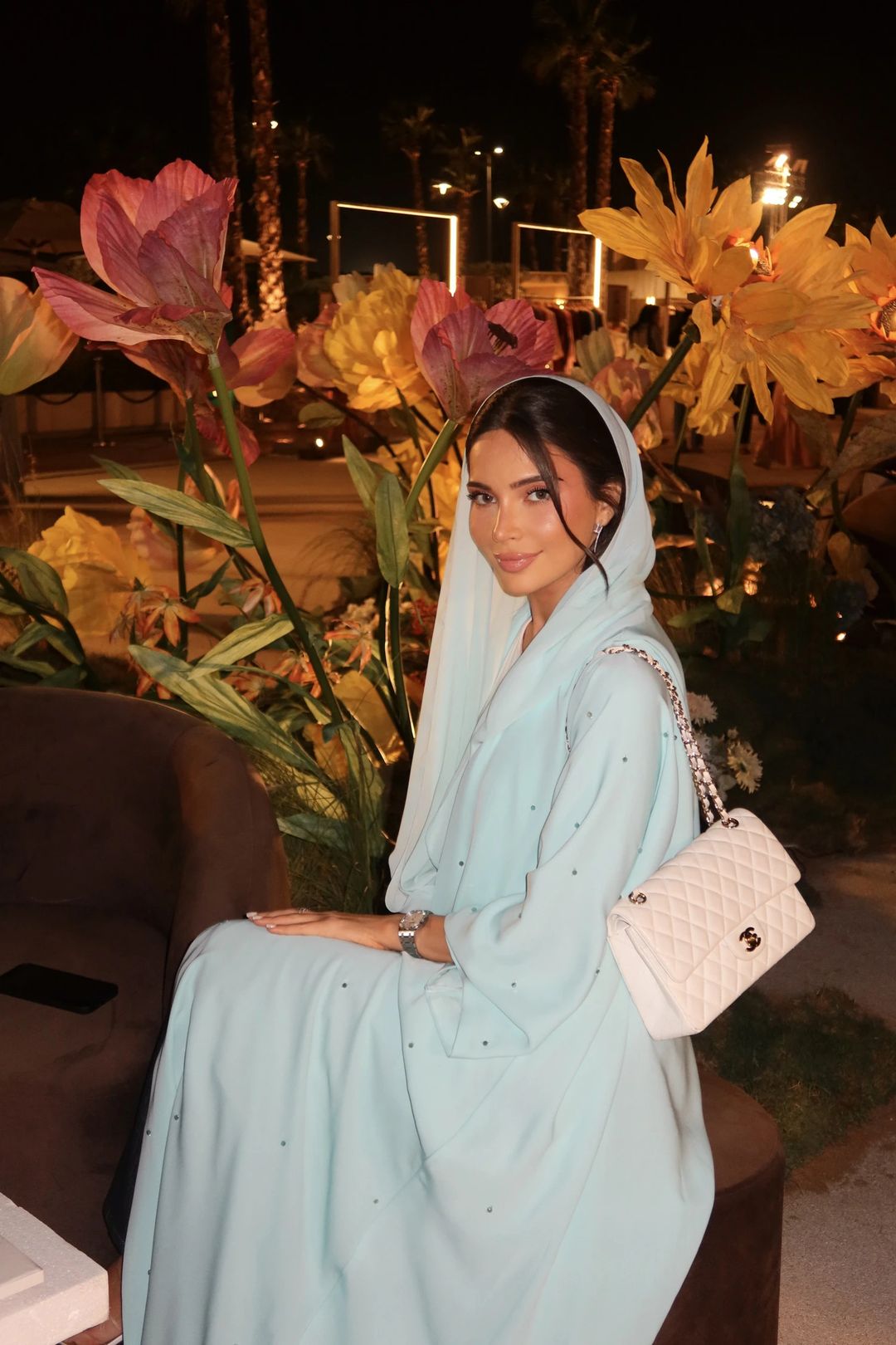 Sky baby blue abaya - 1