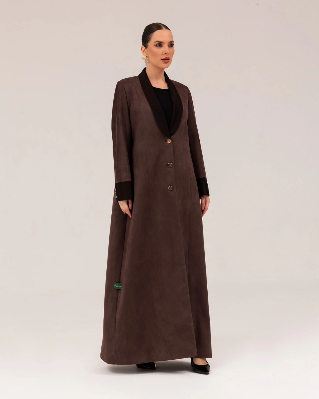 Brown coat abaya - 2