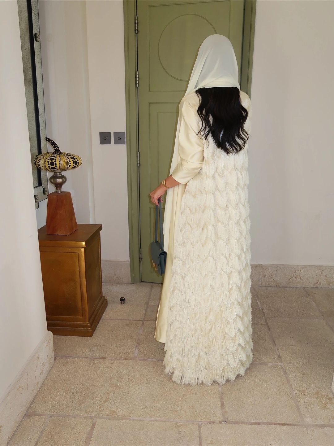 Lime green abaya - 1