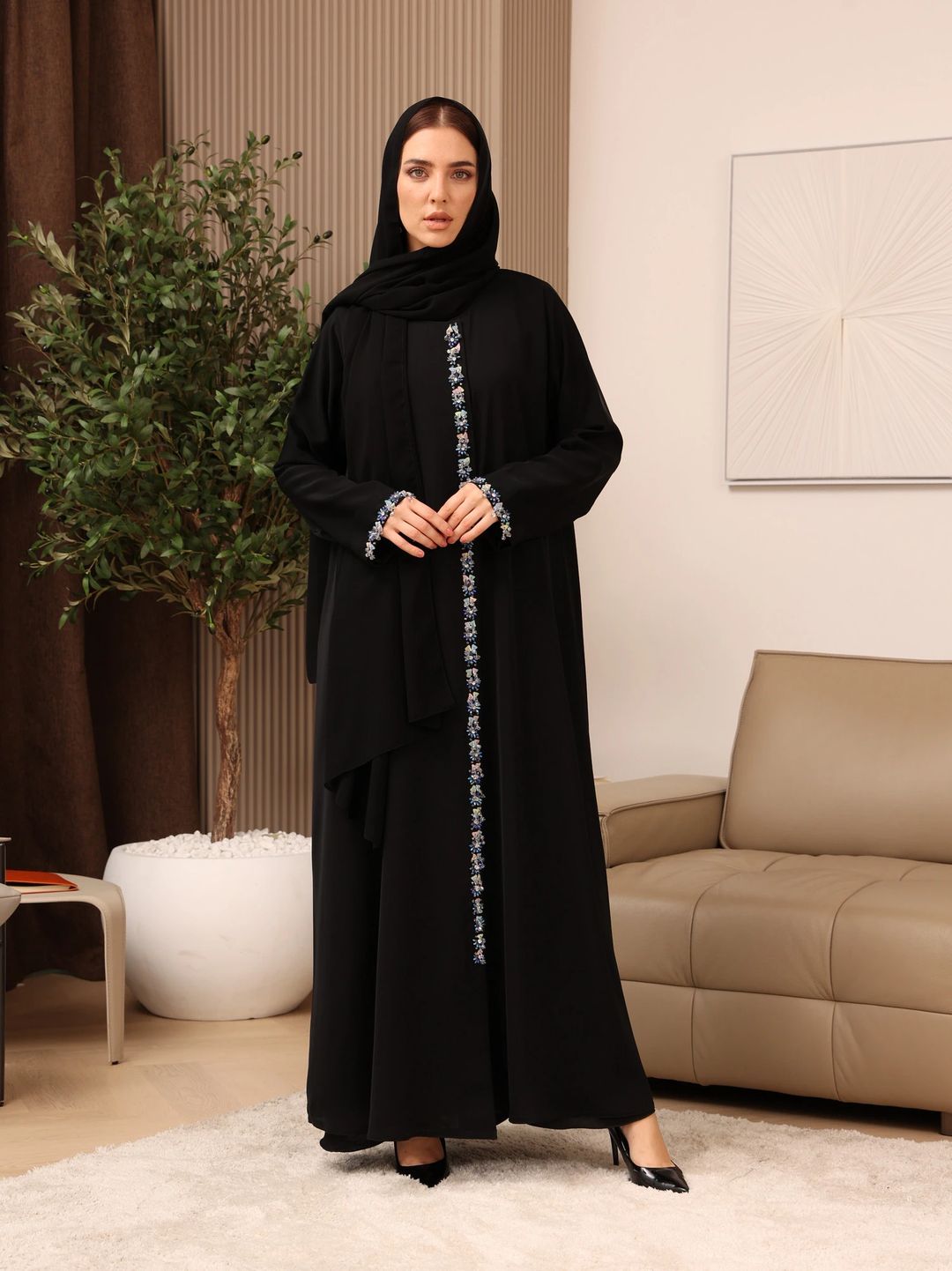 Embroidery abaya 2 - 3