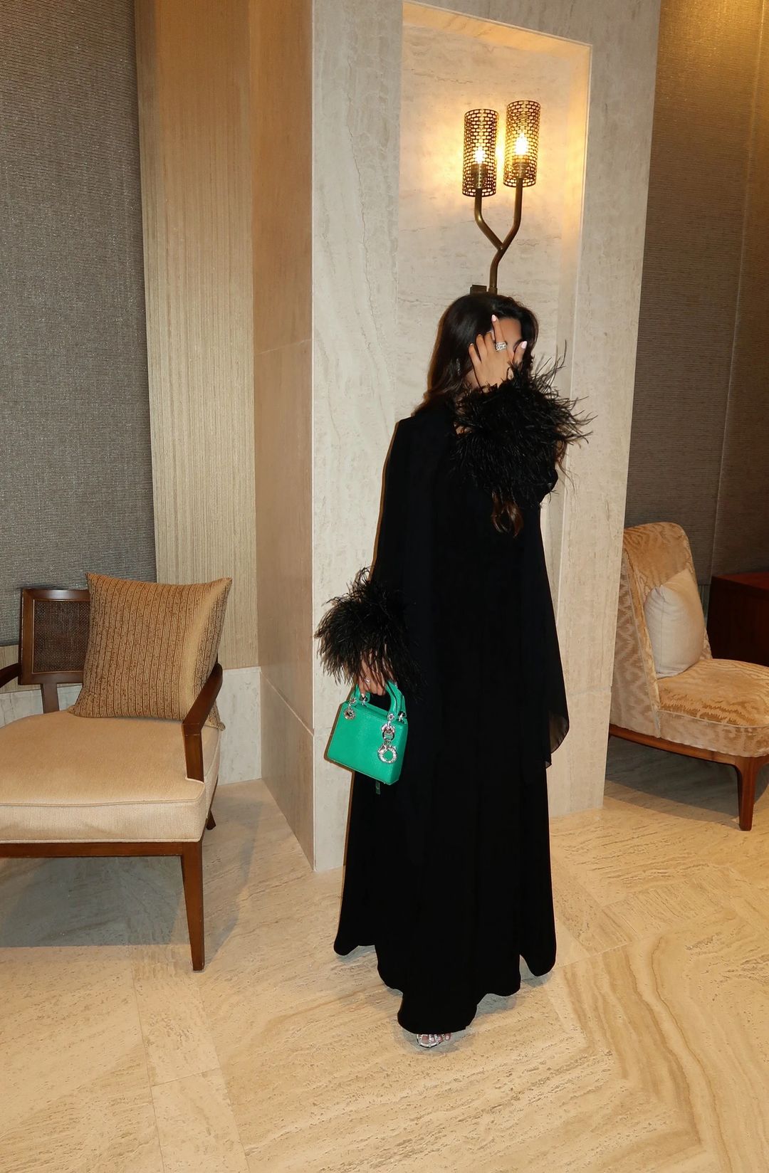 Feathers abaya - 3