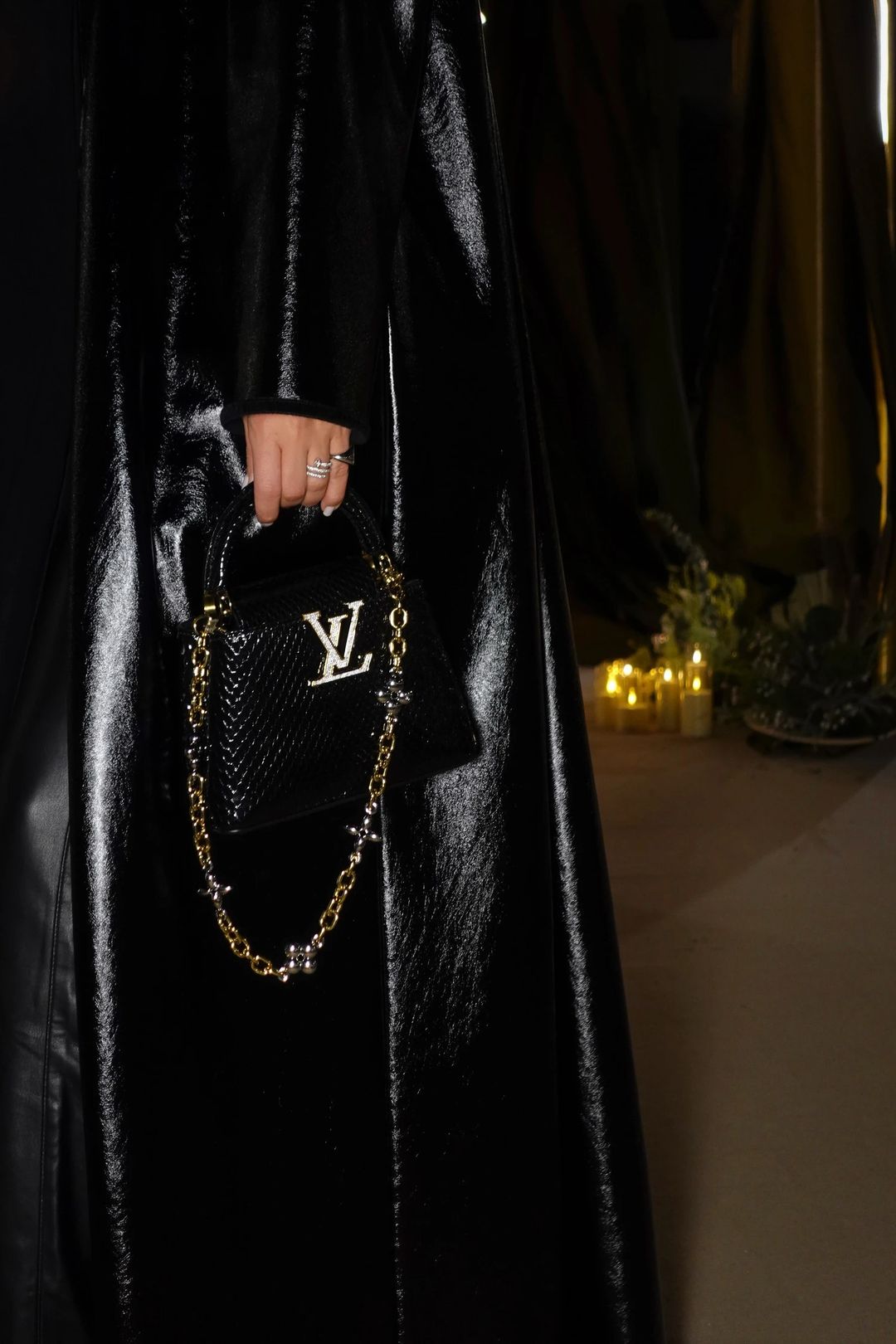 Leather black abaya - 3