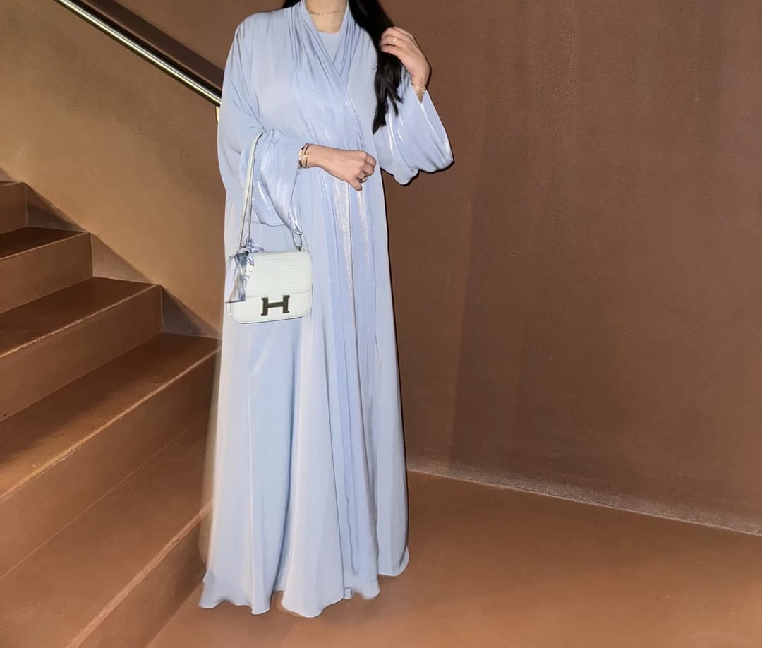 Baby blue abaya - 1