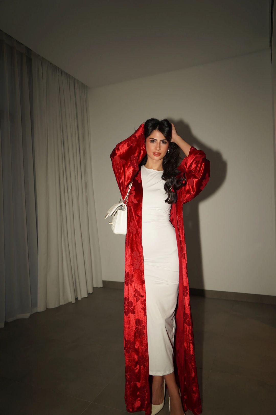 Red abaya - 2