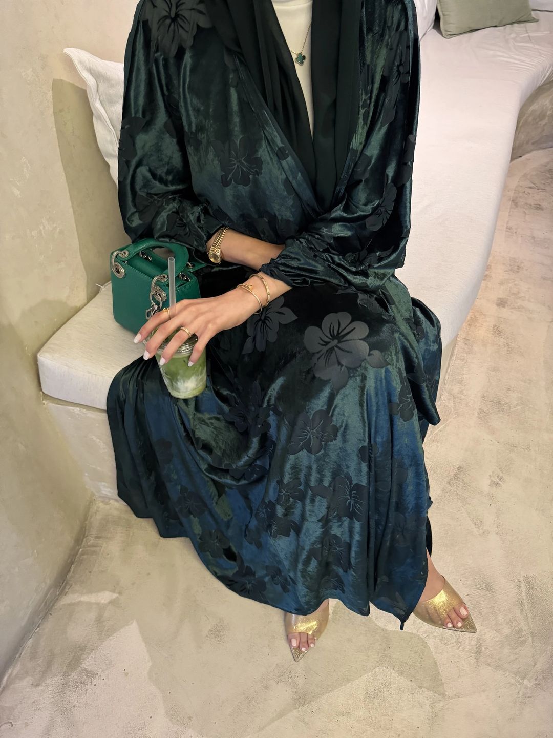Green abaya - 1