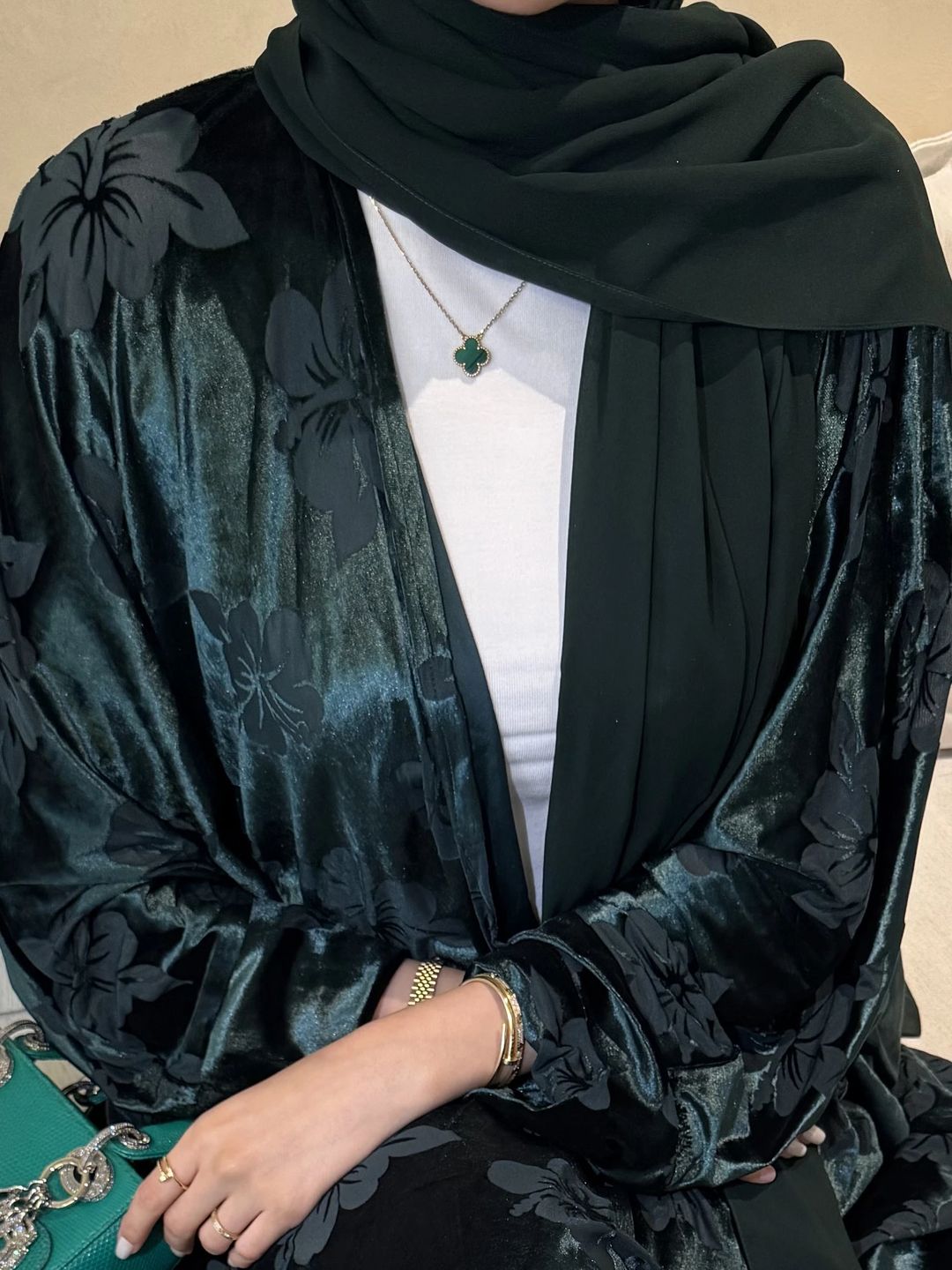 Green abaya - 3