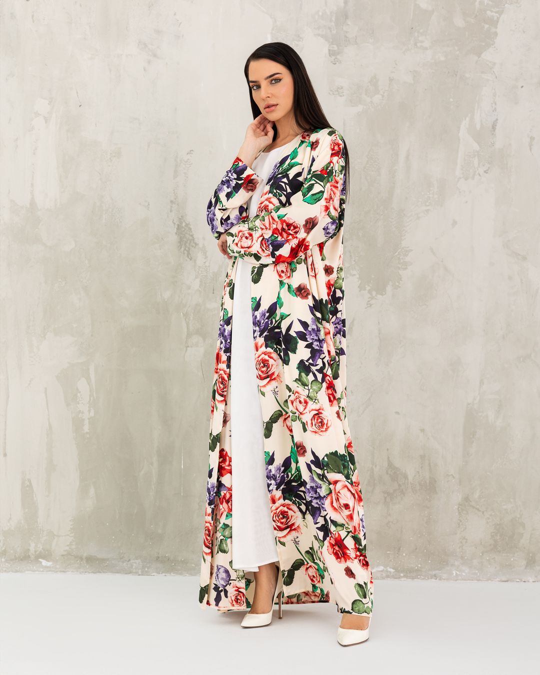 Flowery abaya - 1