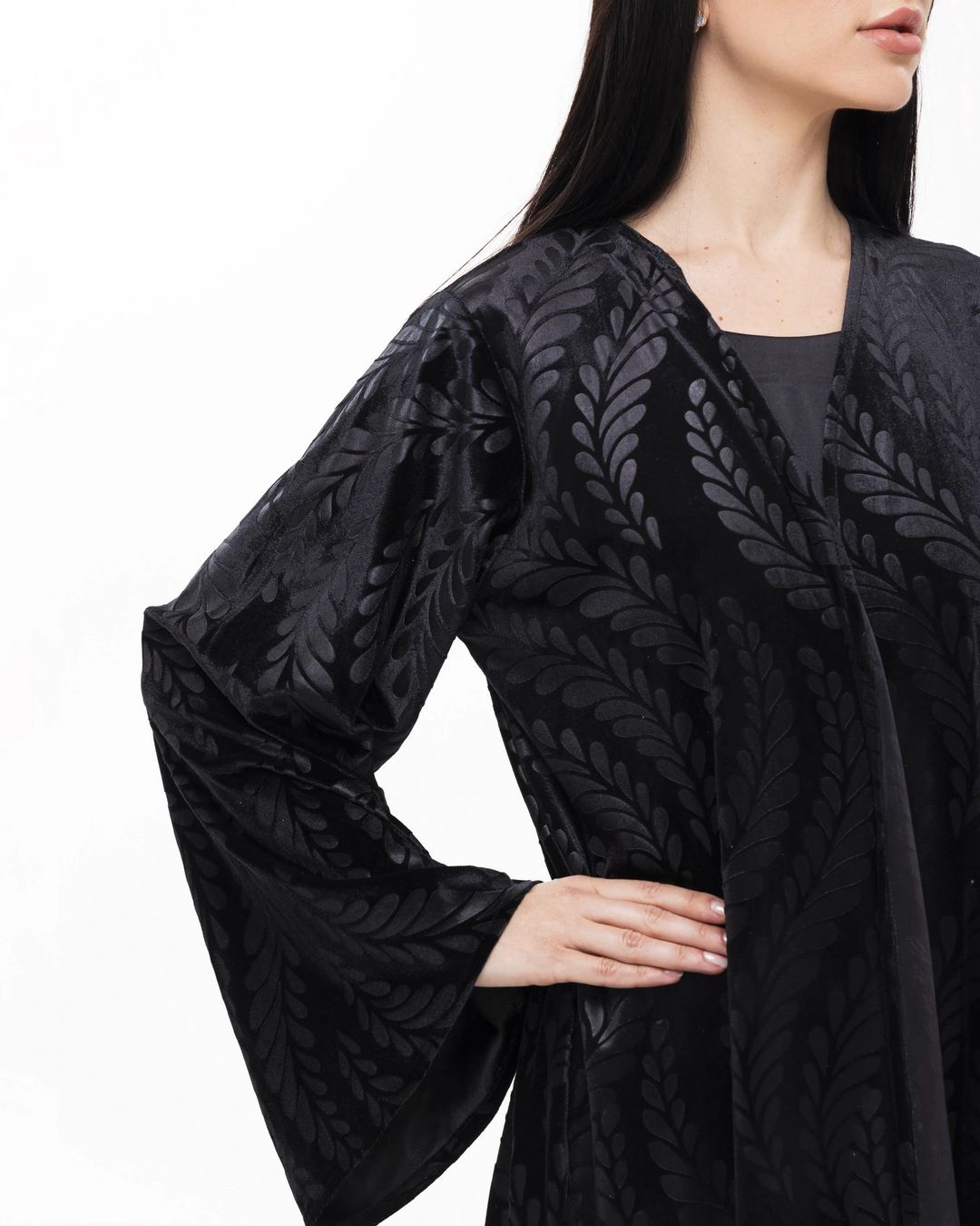 black velvet abaya design - 2
