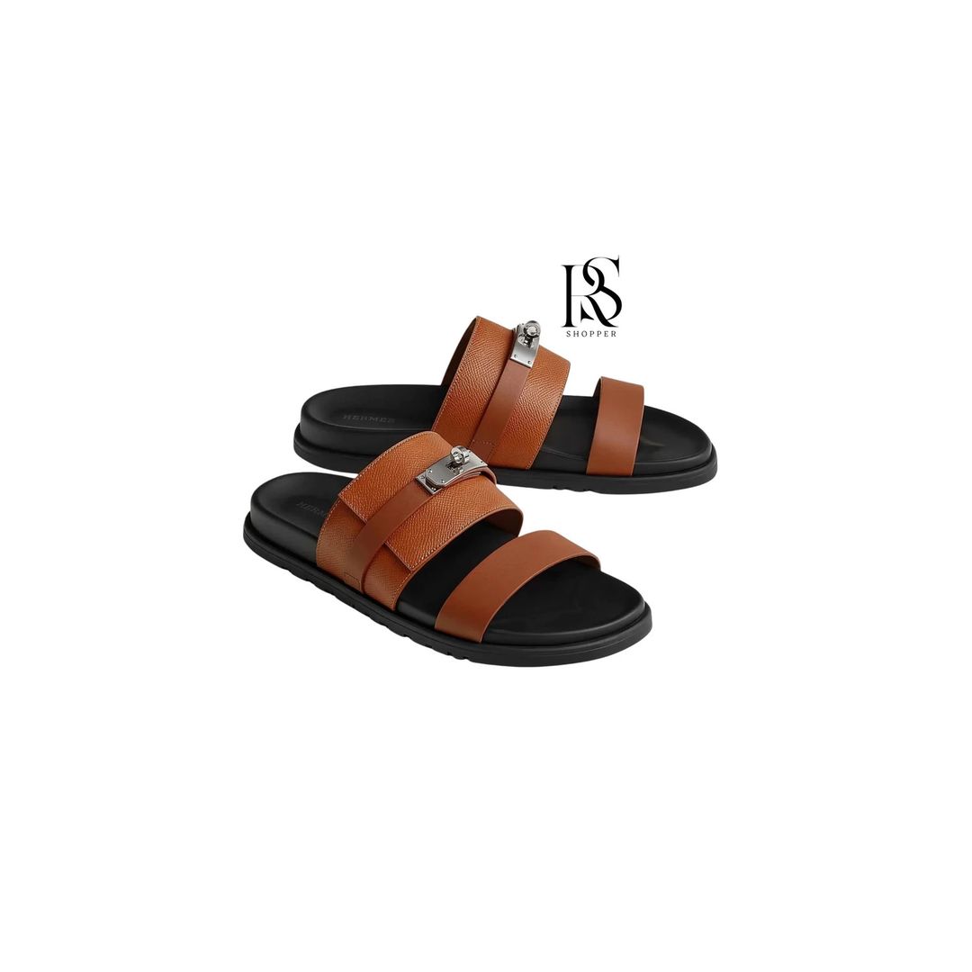 Hermès - Jackson Sandal in Epsom Heritage Calfskin and Calfskin - 1