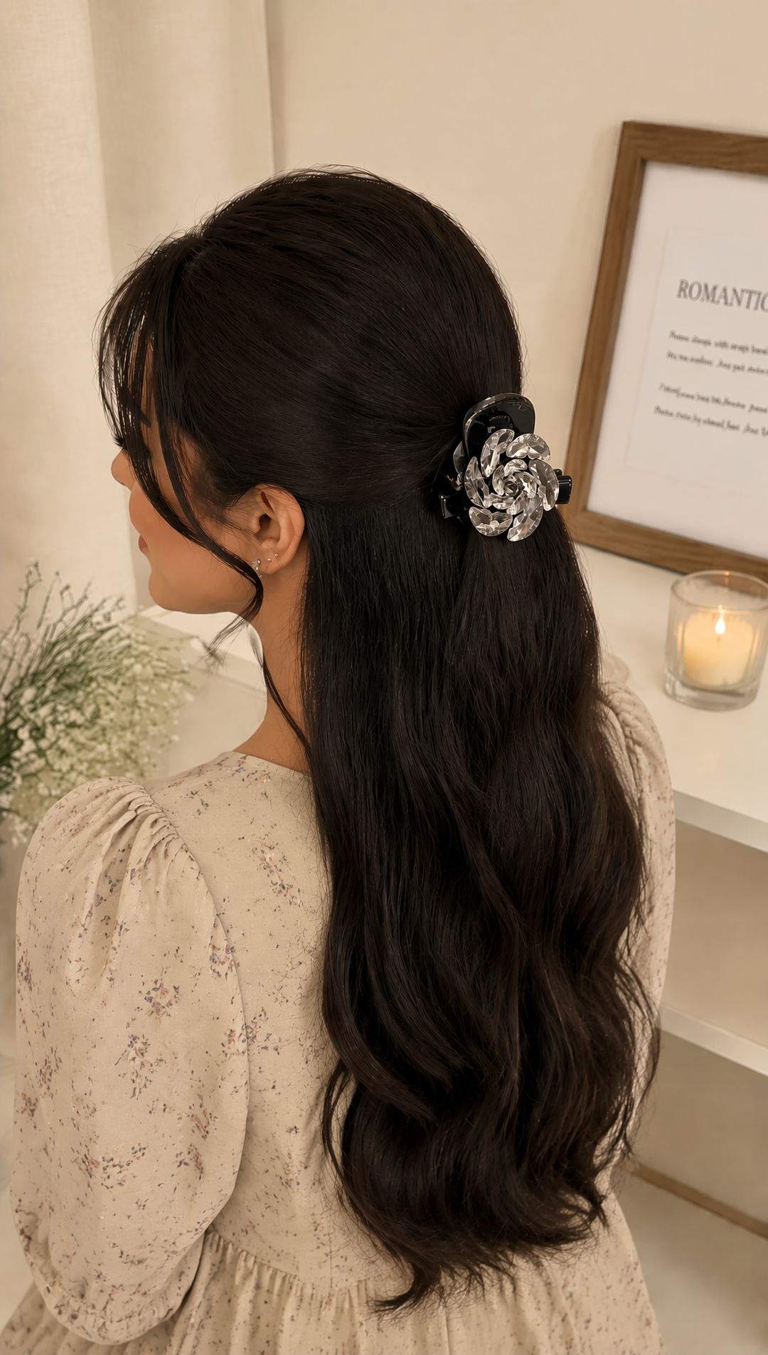 Aprilz Noir Bloom Crystal Clip - 2