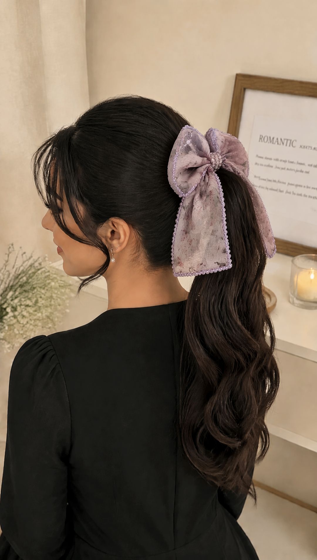 Aprilz Rosé Garden Bow hair band - 2