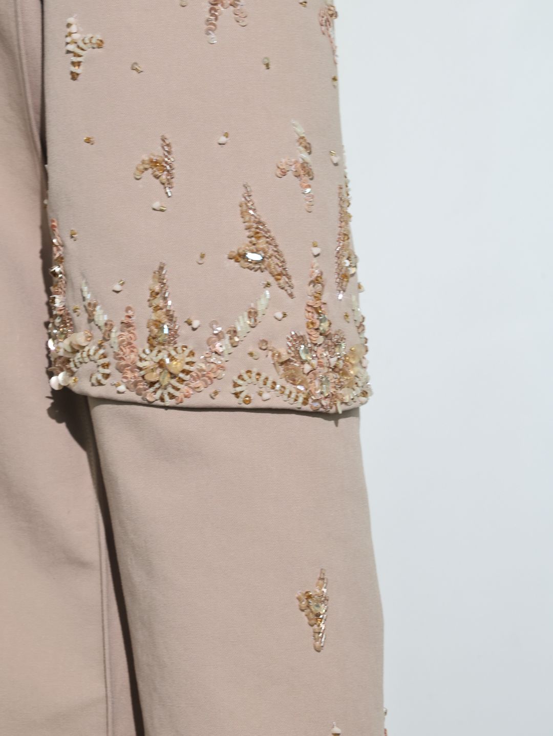 Blush Bell-Sleeve Embroidered Coat - 7