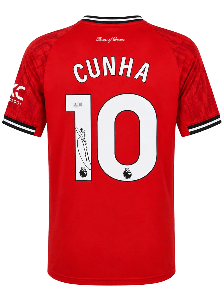Matheus Cunha Signed 2025/26 Manchester United Jersey (beckett) - 1
