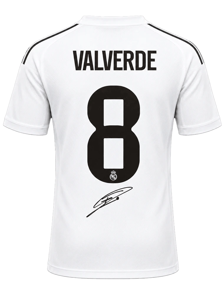 Federico Valverde Signed 2025/26 Real Madrid Jersey (ICONS) - 1