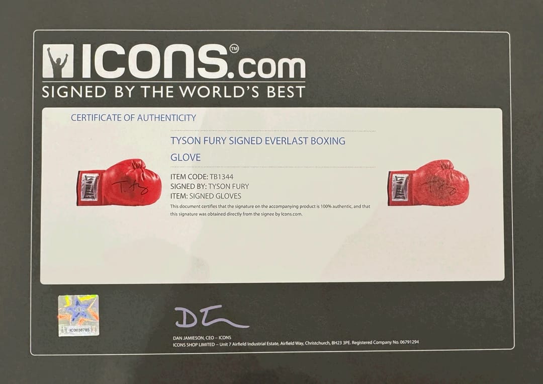 Tyson Fury Signed Boxing Glove (ICONS) - 6
