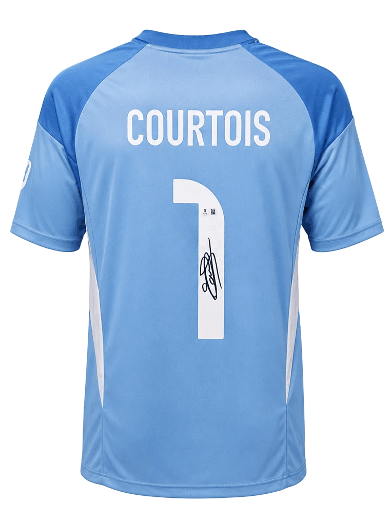 Iker Casillas & Thibaut Courtois Signed Real Madrid Jerseys (Dual Framed) - 3