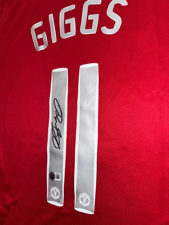 RYAN GIGGS SIGNED 2007/08 MANCHESTER UNITED JERSEY (BECKETT) - 6