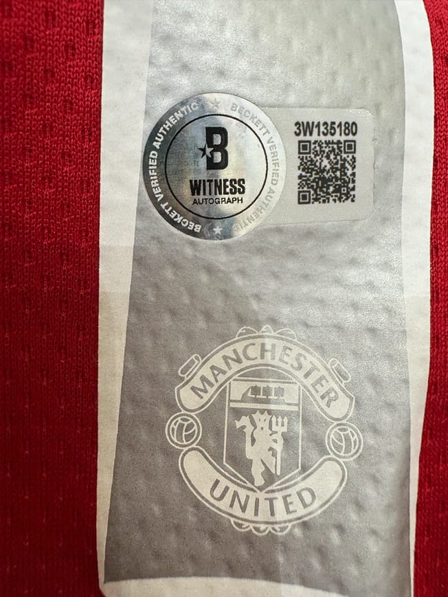 RYAN GIGGS SIGNED 2007/08 MANCHESTER UNITED JERSEY (BECKETT) - 10