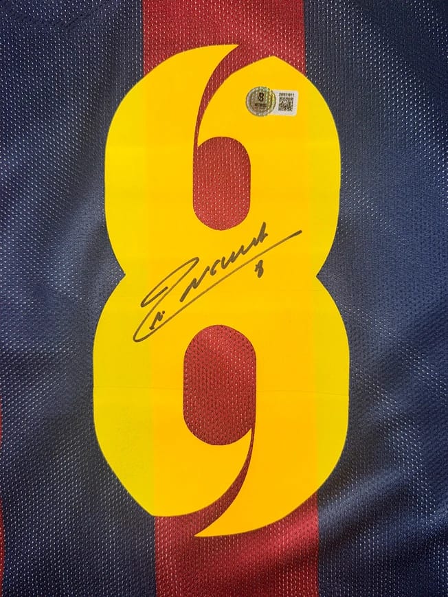 Andres Iniesta Signed 2014/15 FC Barcelona Jersey (BECKETT) - 8