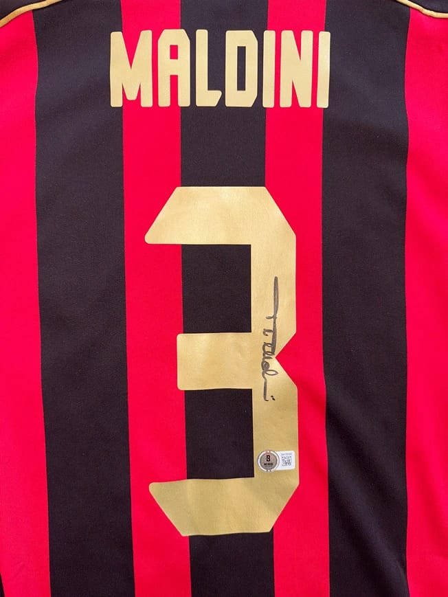 Paolo Maldini Signed 2006/07 AC Milan Jersey (BECKETT) - 7