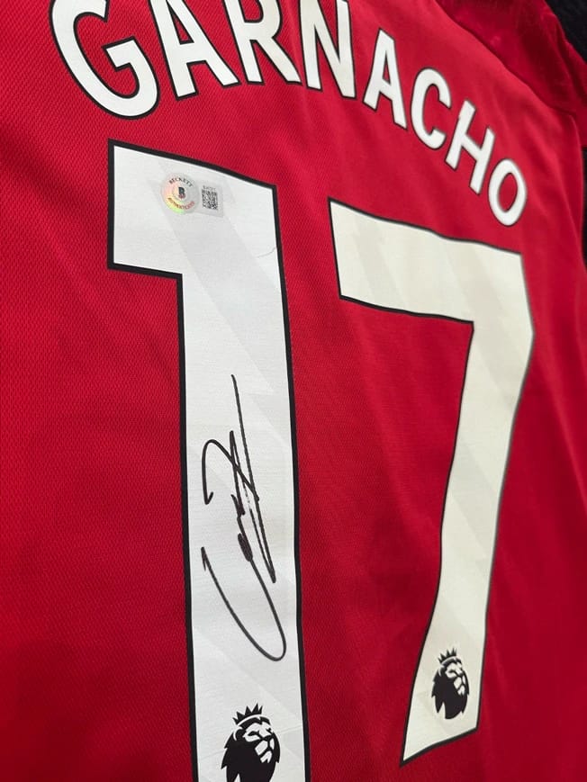 Alejandro Garnacho Signed 2023/24 Manchester United Jersey (BECKETT) - 10