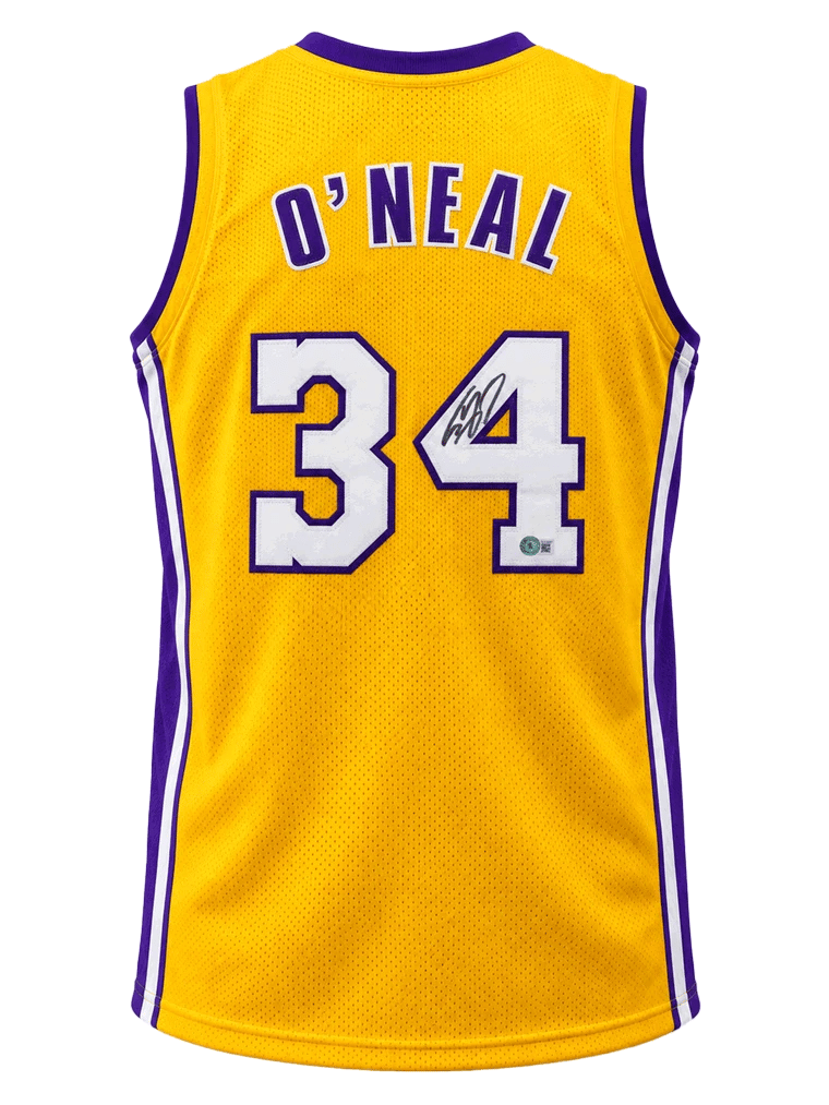 Shaquille O'Neal Signed Los Angeles Lakers CUSTOM Jersey (BECKETT) - 9
