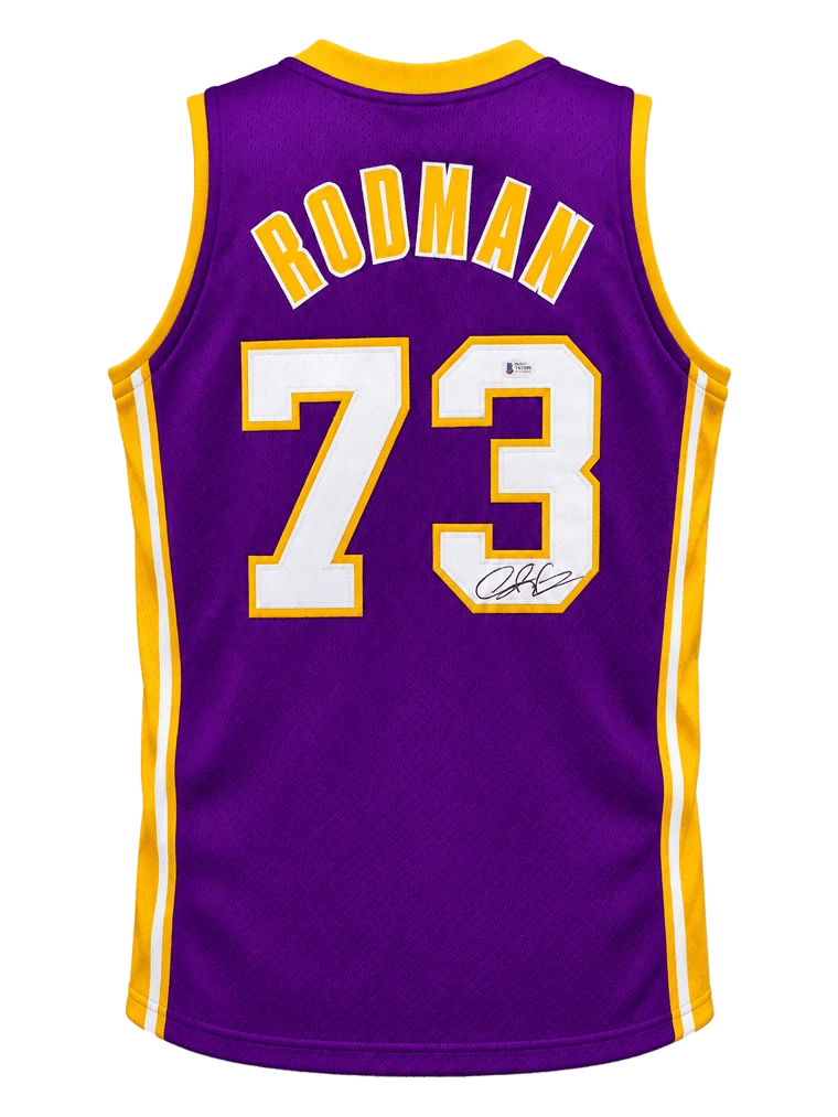Dennis Rodman Signed Los Angeles Lakers Jersey (BECKETT) - 9