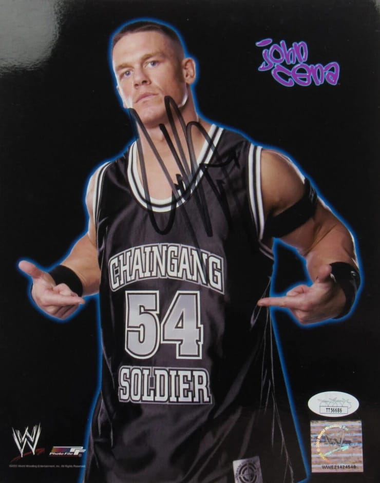John Cena Signed WWE FRAMED Poster (JSA) - 2
