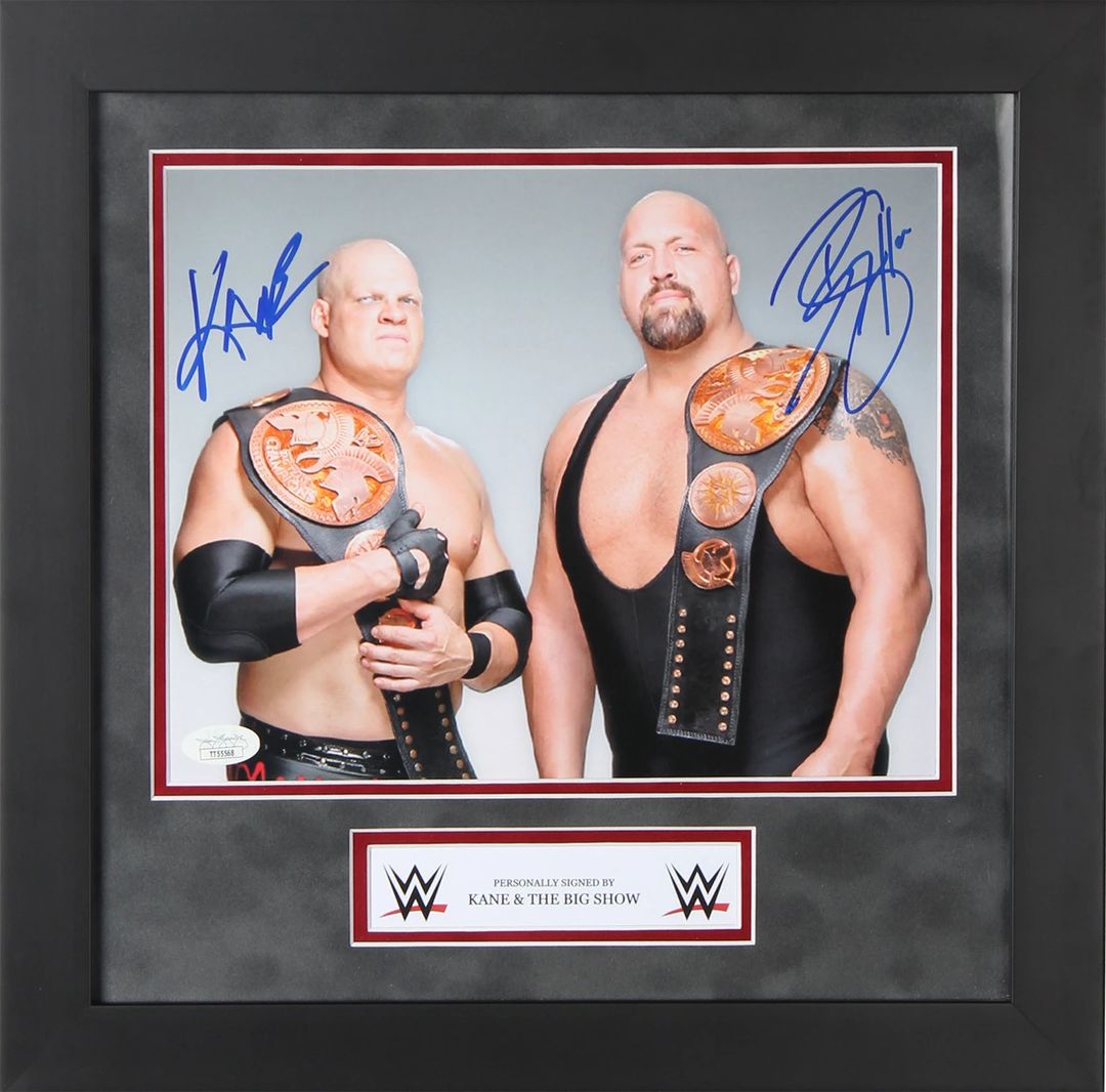 Kane & The Big show Signed WWE Poster (JSA) - 1