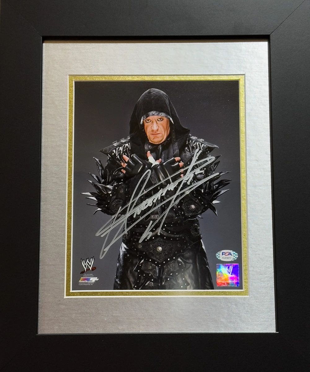The Undertaker Signed WWE FRAMED Poster (PSA) - 1