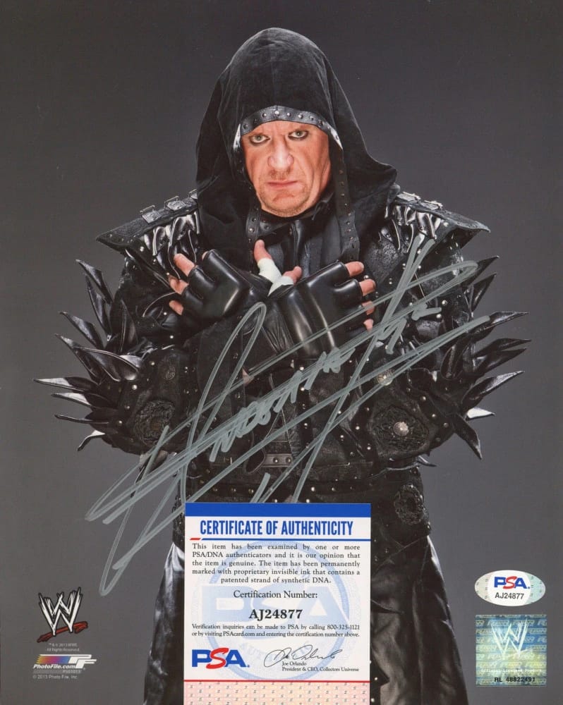 The Undertaker Signed WWE FRAMED Poster (PSA) - 2