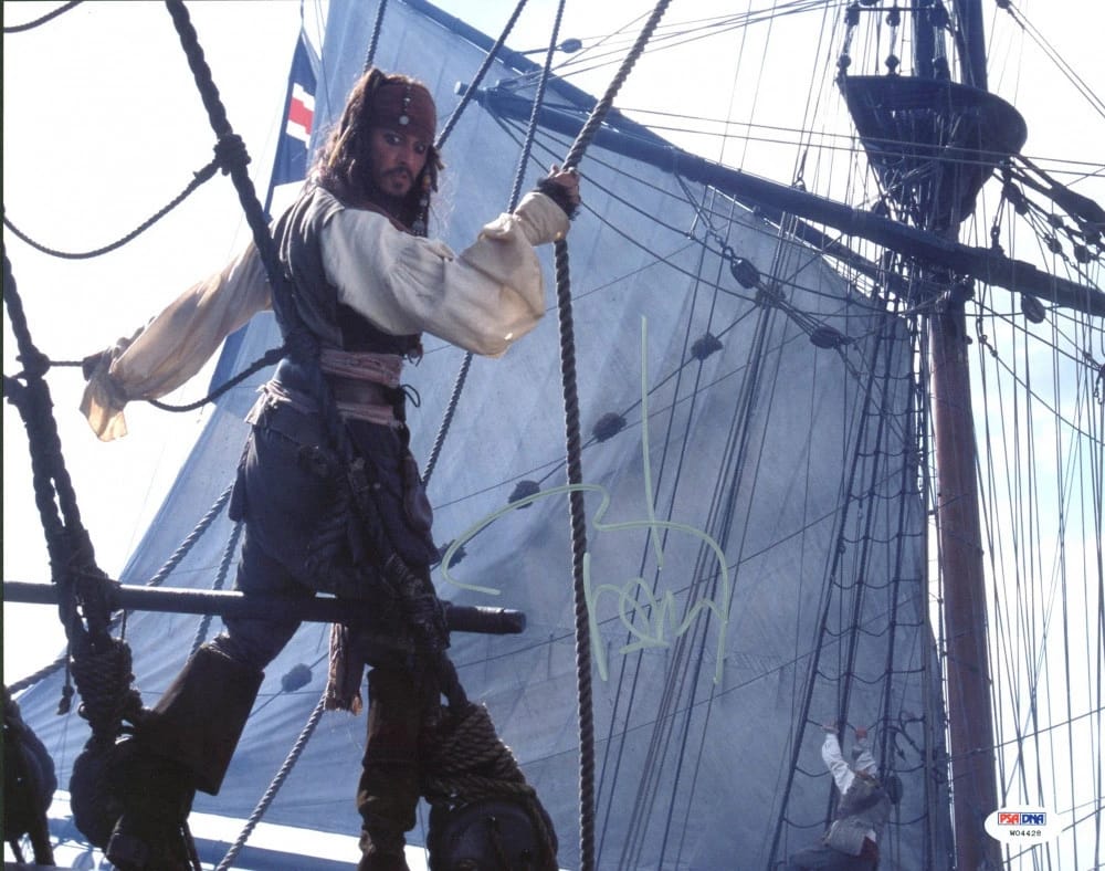 Johnny Depp Signed “Pirates of the Caribbean” Poster (PSA) - 2