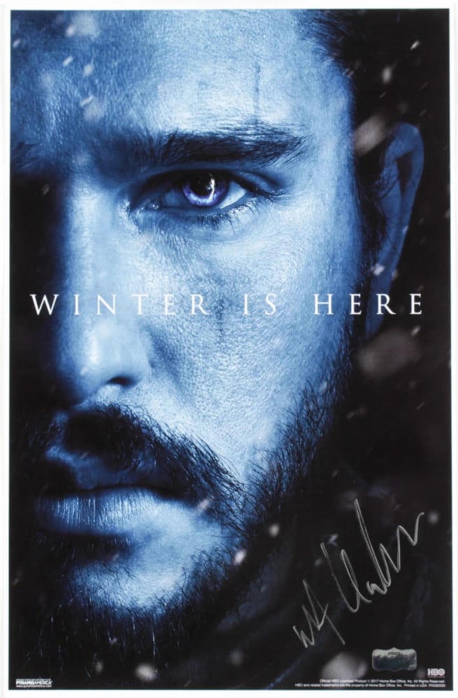 Kit Harington Signed “Game of Thrones”  Framed Poster (Radtke Sports) - 2